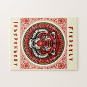 Red Independent Tiger Puzzle (Horizontal)