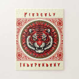 Red Independent Tiger Puzzle