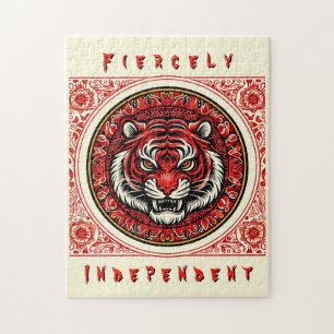 Red Independent Tiger Puzzle