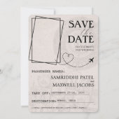 Red India Passport Save the Date (Rückseite)