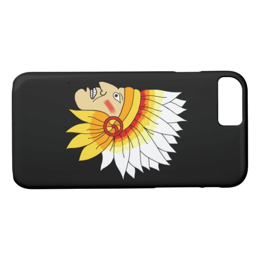 Red Indian Head Case-Mate iPhone Hülle (Rückseite (Horizontal))