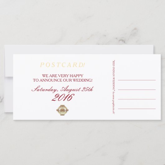 Red Indian Wedding - Ankündigung / Rackcard (Rückseite)