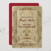 Red Indian Wedding - Brautparty Card Einladung (Vorne/Hinten)