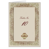 Red Indian Wedding - Tischnummer Card (Vorne)