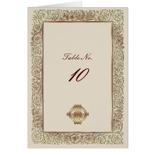 Red Indian Wedding - Tischnummer Card (Vorne)