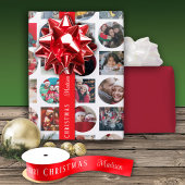 Red Individuelle Name Happy Holidays Satinband