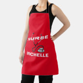 Red Individuelle Name Nurse Schürze (InSitu)