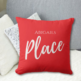 Red Individuelle Name Place Kissen