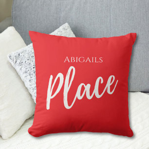 Red Individuelle Name Place Kissen