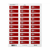 Red Infinity Heart Address Labels (Vorne)