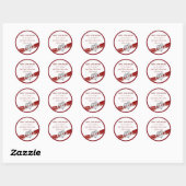 Red Infinity Heart Save the Date Stickers (Blatt)