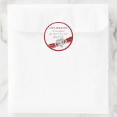 Red Infinity Heart Save the Date Stickers (Tasche)