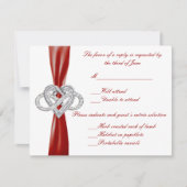 Red Infinity Heavy Response Card RSVP Karte (Vorderseite)