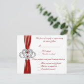 Red Infinity Heavy Response Card RSVP Karte (Stehend Vorderseite)