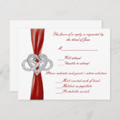 Red Infinity Heavy Response Card RSVP Karte (Vorne/Hinten)