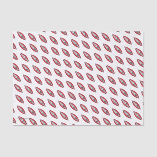 Red Inflated Kayak Fun Whitewater Theme Seidenpapier (Vorderseite)