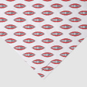 Red Inflated Kayak Fun Whitewater Theme Seidenpapier (Ausschnitt)