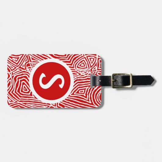 Red Initial Gepäckanhänger (Vorderseite horizontal)