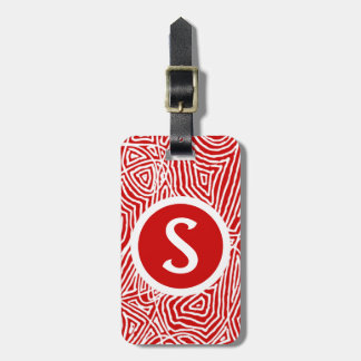 Red Initial Gepäckanhänger