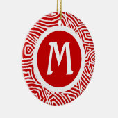 Red Initial Keramik Ornament (Rechts)