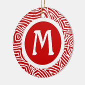 Red Initial Keramik Ornament (Links)