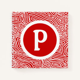 Red Initial Notizblock