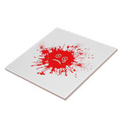 Red Ink Blotch Fliese (Seite)