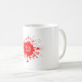 Red Ink Blotch Kaffeetasse (VorderseiteRechts)