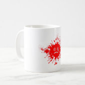 Red Ink Blotch Kaffeetasse (Vorderseite Links)