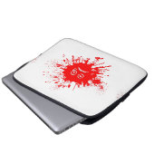 Red Ink Blotch Laptopschutzhülle (Vorne Knopf)