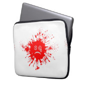 Red Ink Blotch Laptopschutzhülle (Vorderseite Links)