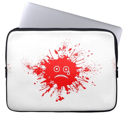 Red Ink Blotch Laptopschutzhülle (Vorderseite)