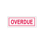 Red Ink Overdue Permastempel (Design)