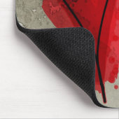 Red Inky Heart Mousepad (Ecke)