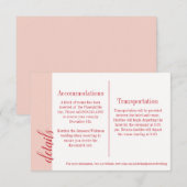 Red Insert Card, Caroline Wedding (Vorne/Hinten)