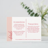 Red Insert Card, Caroline Wedding (Stehend Vorderseite)