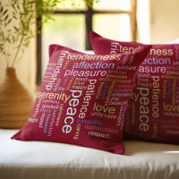 Red Inspiration Peace and Liebe Word Cloud