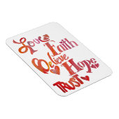 Red Inspiration Word Collage Magnet (Rechte Seite)