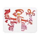 Red Inspiration Word Collage Magnet (Horizontal)