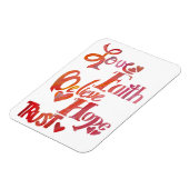 Red Inspiration Word Collage Magnet (Linke Seite)