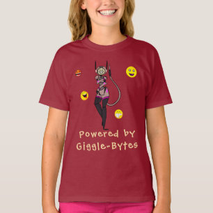 Red Inspirational Robot Giggle Fun T - Shirt