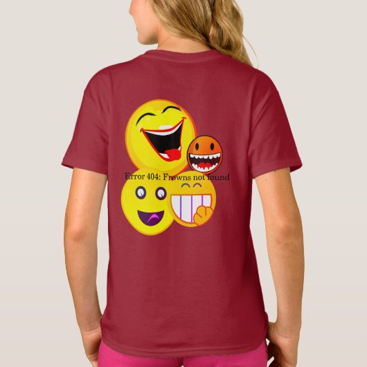 Red Inspirational Robot Giggle Fun T - Shirt (Rückseite)
