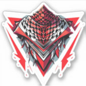 RED INVERTED TRIANGLE KEFFIEYH AUFKLEBER (Vorderseite)