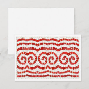 RED IONIC MOSAIC 3.5x5 Flachkarte Karte