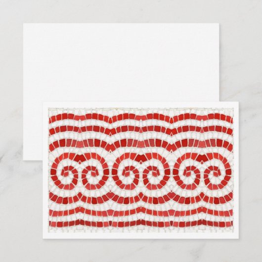 RED IONIC MOSAIC 3.5x5 Flachkarte Karte (Vorne/Hinten)