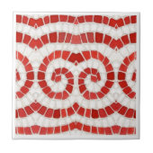 RED IONIC MOSAIC 4,25" Square Keramik Tile Fliese (Vorderseite)