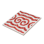 RED IONIC MOSAIC 4,25" Square Keramik Tile Fliese (Seite)
