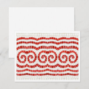 RED IONIC MOSAIC 4.25x5.5 Flachkarte Feiertagskarte