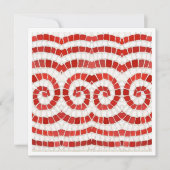 RED IONIC MOSAIC 5,25" Square Flat Card Feiertagskarte (Vorderseite)