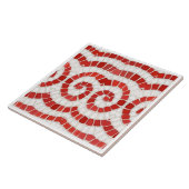 RED IONIC MOSAIC 6" Square Keramik Tile Fliese (Seite)